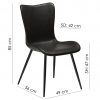 medusa chair vintage black artificial leather with black conical metal legs 100600920 15 measurements scaled