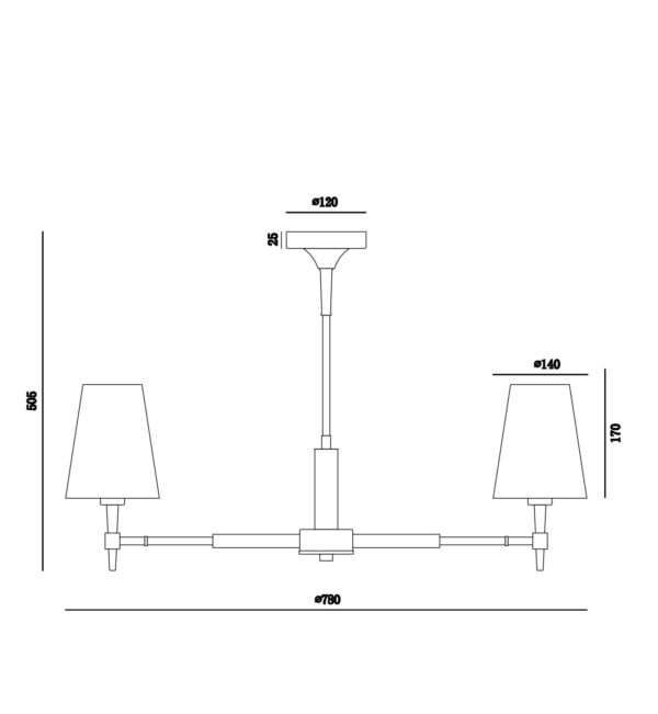 Rippvalgusti Zaragoza H001CL-05BS