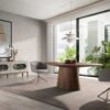 1013 mesa comedor redonda nogal dining table angel cerda f