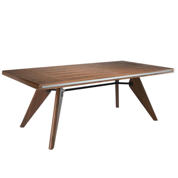 1080 mesa comedor nogal cristal dining table angel cerda 1