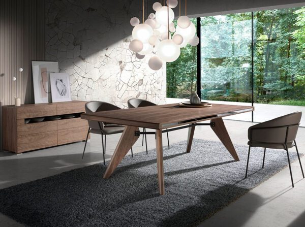 1080 mesa comedor nogal cristal dining table angel cerda a