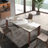 1118 mesa comedor extenisble marmol nogal dining table aA1