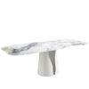1135 mesa comedor marmol acero blanco dining table 1P