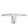 1135 mesa comedor marmol acero blanco dining table 2F