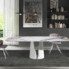 1135 mesa comedor marmol acero blanco dining table aA1