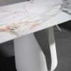 1135 mesa comedor marmol acero blanco dining table cD1