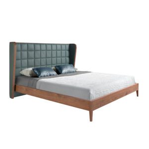 7148 cama polipiel verde nogal bed angel cerda 2