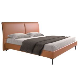 7158 cama polipiel marron acero negro angel cerda 2