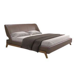 7159 cama polipiel marron nogal bed angel cerda 2