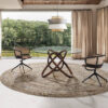 1020 mesa comedor cristal nogal dining table angel cerda aA1