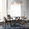 1020 mesa comedor cristal nogal dining table angel cerda c