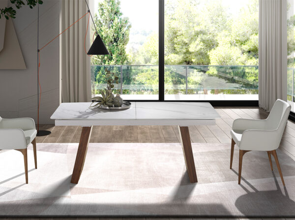 1134 mesa comedor extensible marmol nogal dining table angel cerda bA2