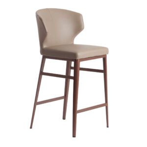 4000 taburete moderno polipiel vison acero bronce stool angel cerda 01