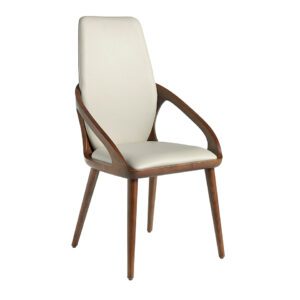 4066 silla polipiel crema nogal chair angel cerda 1P