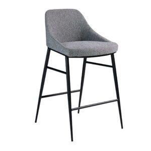 4103 taburete moderno tela gris acero negro stool angel cerda 01