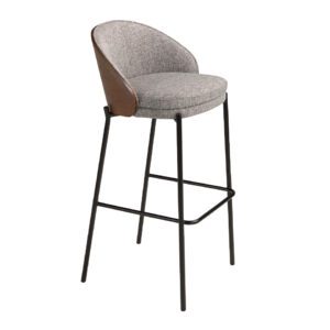 4127 taburete tela gris acero negro stool angel cerda 1P