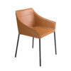 4144 silla polipiel marron acero chair angel cerda 1P