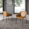 4144 silla polipiel marron acero chair angel cerda aA1