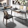 3137 escritorio nogal cristal acero desk angel cerda d