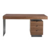 3237 escritorio madera nogal acero pulido desk angel cerda 3