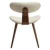 buckle chair frosted almond boucle fabric w walnut legs 100300103 04 back JPG