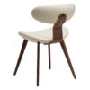 buckle chair frosted almond boucle fabric w walnut legs 100300103 05 back angle JPG