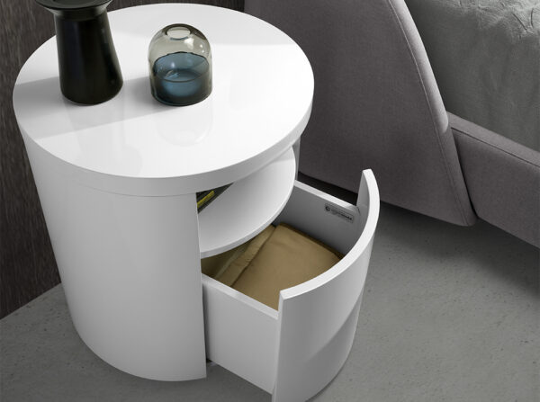 7006 mesita noche redonda blanca bedside table angel cerda cD12