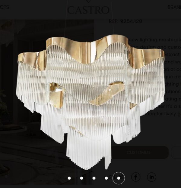Rippvalgusti Flow Chandelier