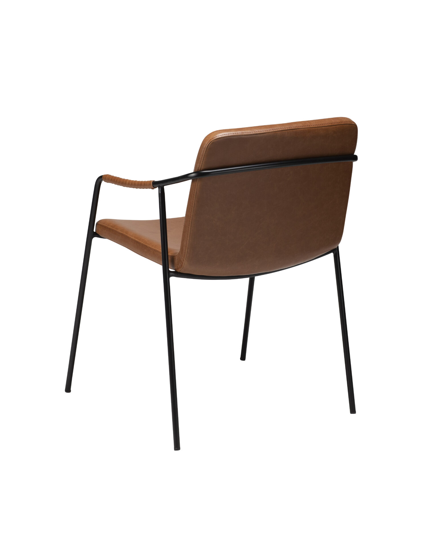 boto chair vintage light brown art leather w black metal legs 100310301 back scaled 1.jpg