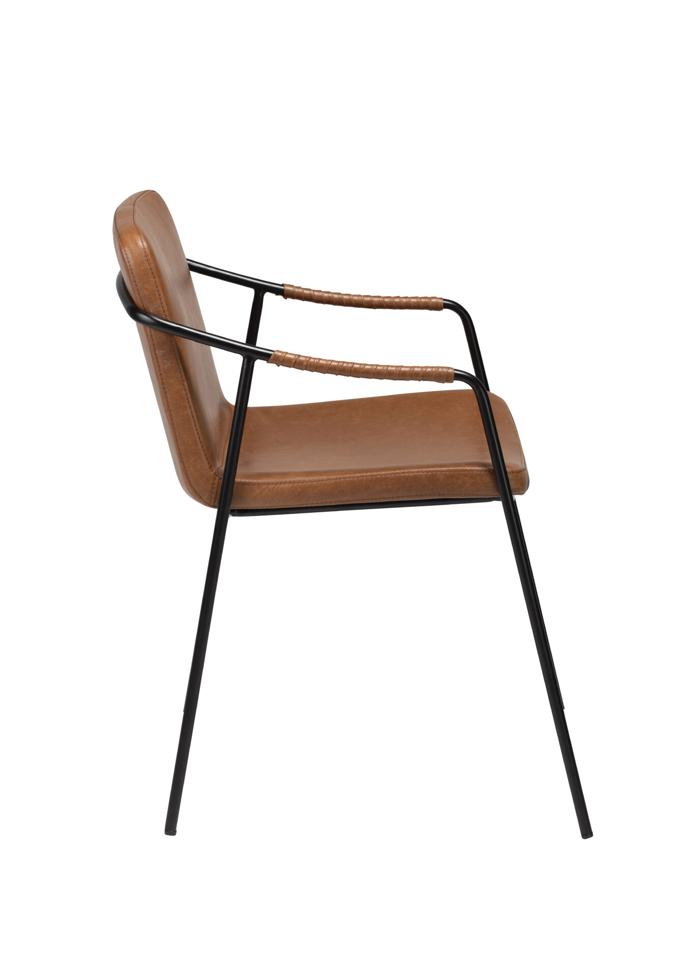 boto chair vintage light brown art leather w black metal legs 100310301 profile scaled 1.jpg