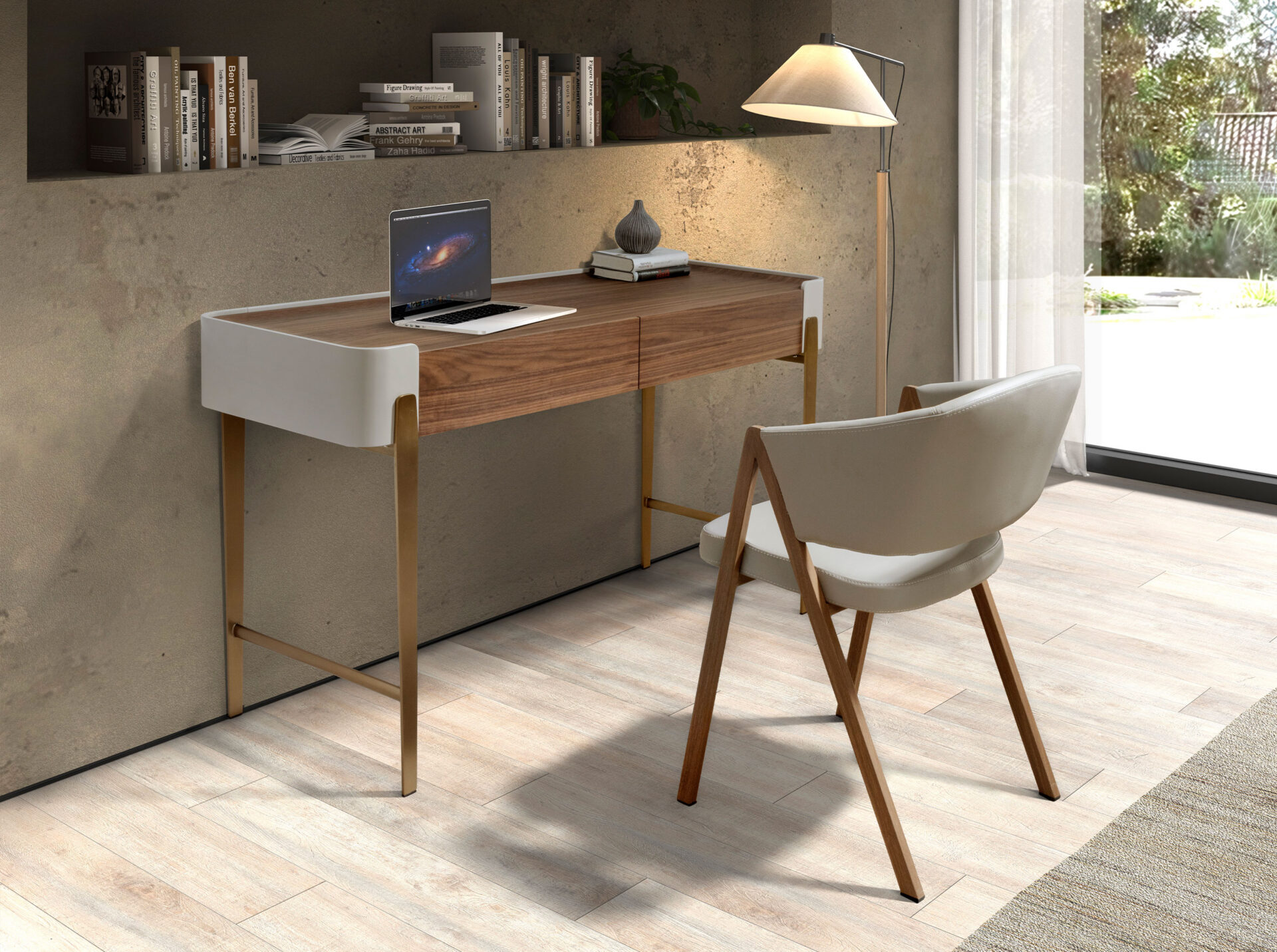 A 7186 escritorio madera lacada desk angel cerda A1