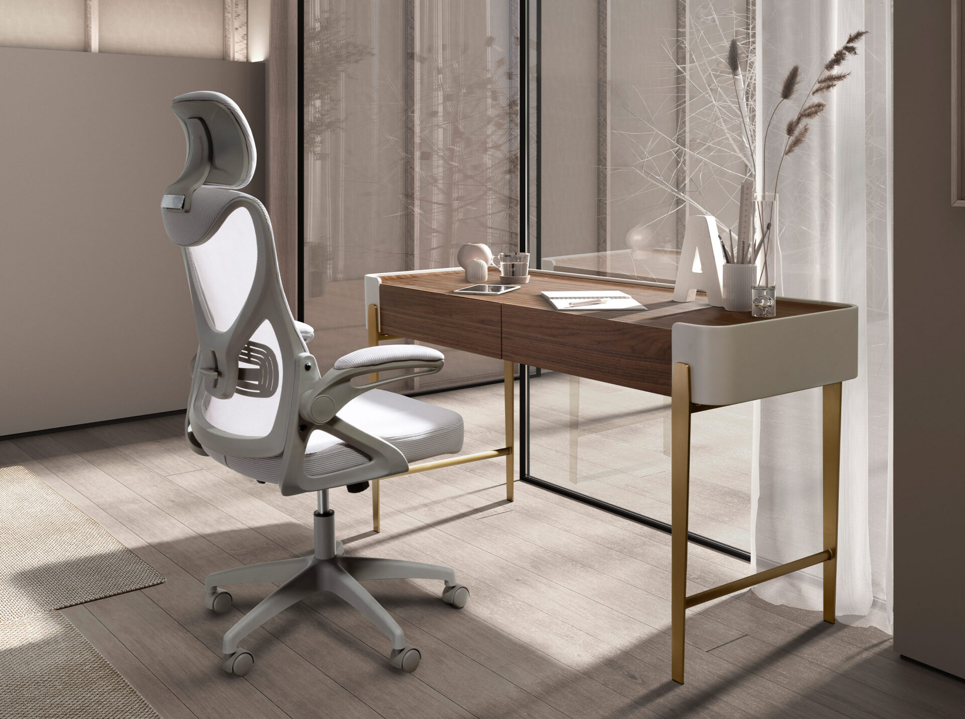 A 7186 escritorio madera lacada desk angel cerda d