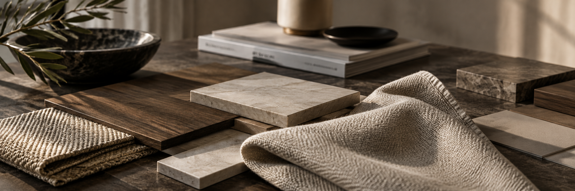 Warm Neutral Materials Moodboard